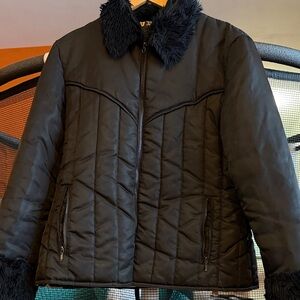 Kenneth Cole Reaction Black Puffer Jacket